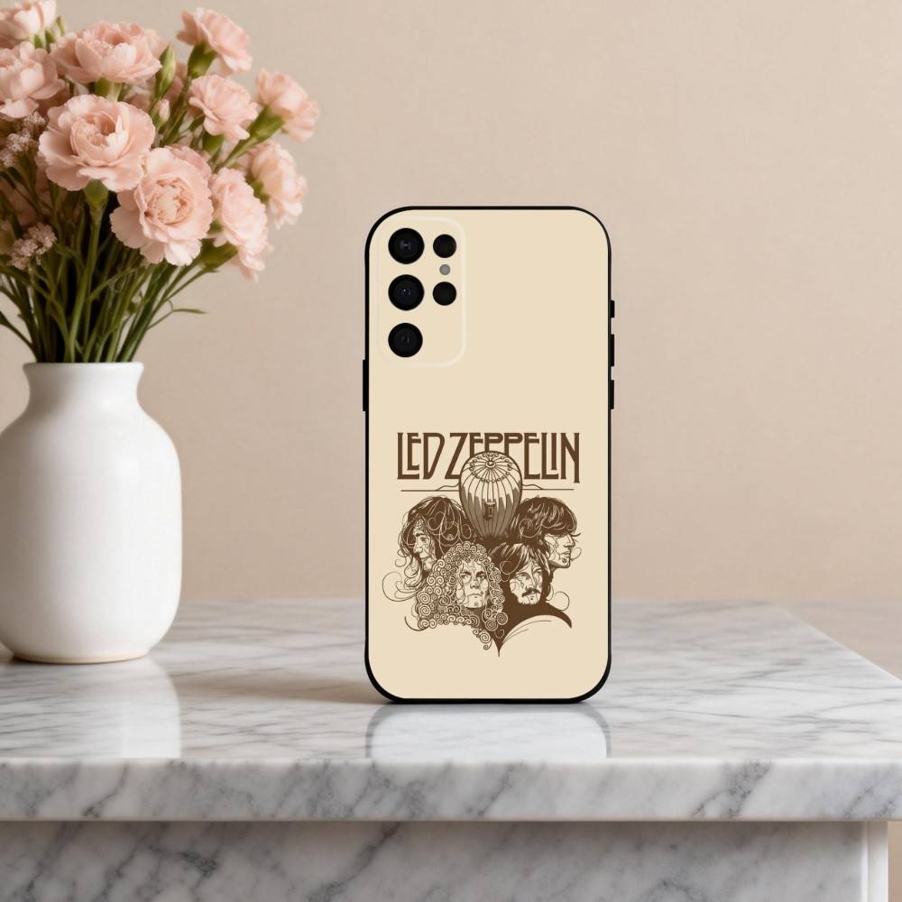Крутой чехол для телефона с L-Led Z-Zeppelin BAND для Samsung S25, S24, S21, S22, S23, S30, Ultra, S20, Plus, Других. Мягкий черный чехол