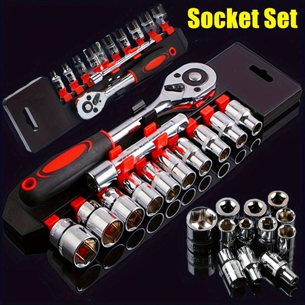 12Pcs/Set 4-13mm 1/4"Drive Wrench Tool Kit Quick Release Automotive Repair Tool Set  Car