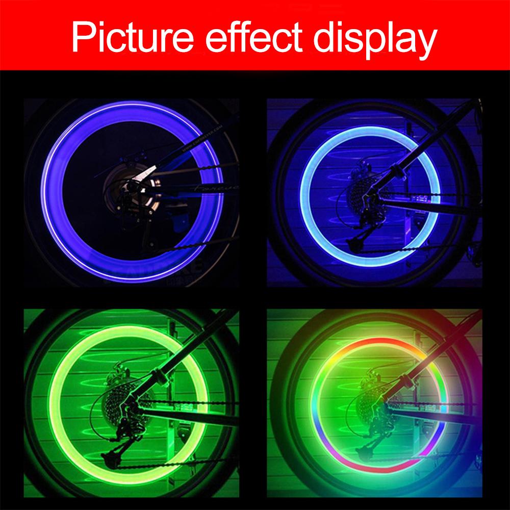 2 шт. велосипедные светодиодные фонари, крышка клапана, фонарик, авто, мотоцикл, шины, воздушный клапан, колеса, спицы, светильник, аксессуары для велосипеда