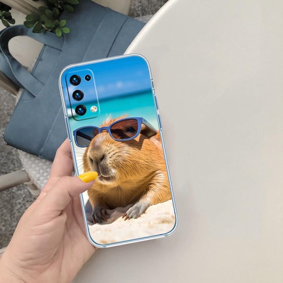 LO19 Cartoon  Capybara Case for Motorola E13 E15 E20 E22 E22I E22S E30 E32 E40 E7 E7I G Plus Power Play Stylus G22 G14