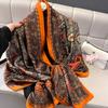Silk Feeling Scarf Head Scarf Fashion Scarves Long Lightweight Sunscreen Shawls for Women