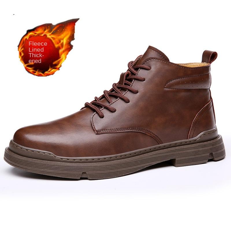 Новое поступление мужских классических деловых туфель на осень-зиму, рабочие ботильоны из натуральной кожи, черные ботинки челси