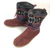 TOMS Кожаные Осенне-Зимние Замшевые Ботинки Флисовая Подкладка W6 23.0 Женские Бордовые Туфли(ИСПОЛЬЗОВАЛ)