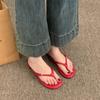 Korean Flip-flops Women's Summer Wear 2025 New French Toe Slippers Flat-bottomed Ins Sandals Roman Beach Shoes