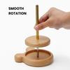 Вращающийся держатель пряжи, деревянная катушка для пряжи, деревянная подставка для намотки клубков пряжи, прочный держатель для шерстяных катушек, органайзер для вязания с возможностью вращения