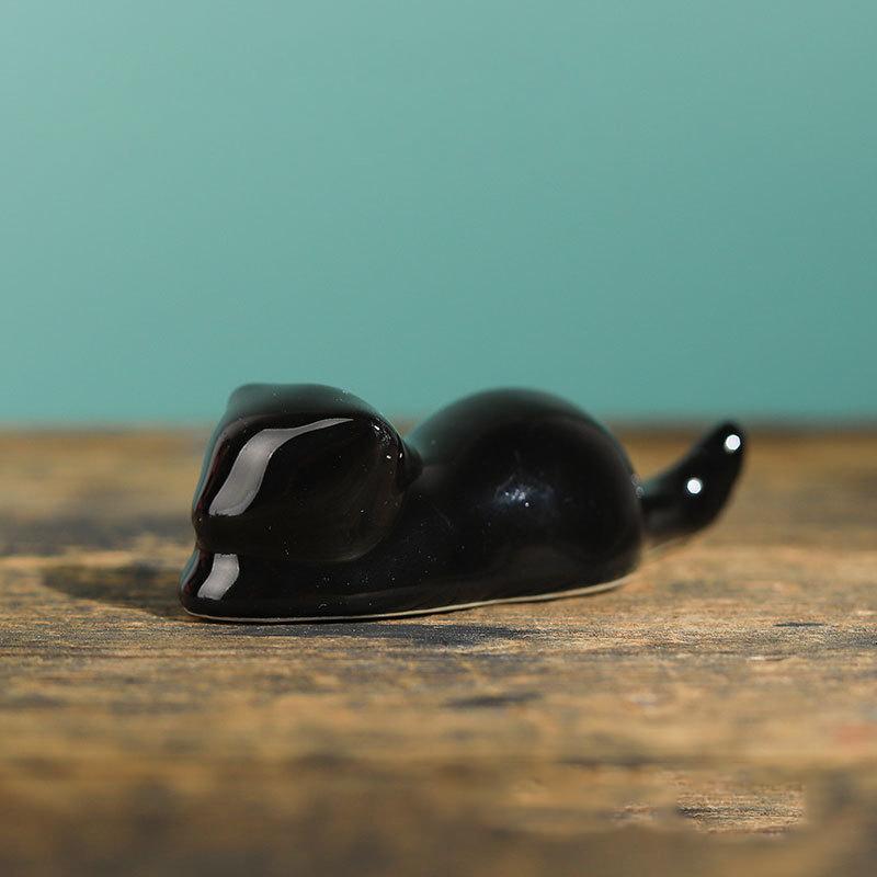 Мини-милые животные, кисть для рисования, подставка для ручек, керамические украшения, держатель для ручек для китайской каллиграфии, подушка для ручек, новинка