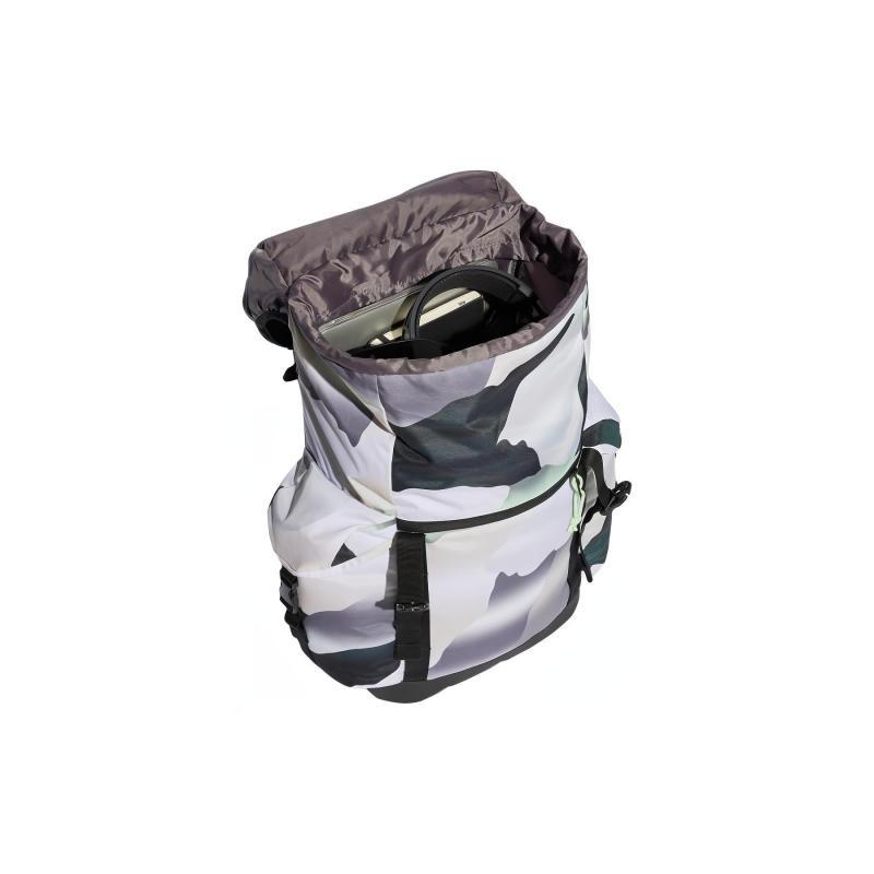 Adidas Рюкзак из переработанного полиэстера обычный унисекс белый и светло-зеленый и темно-зеленый и черный Adidas IP6294