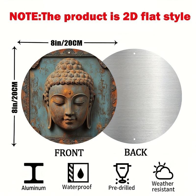 Vintage Clown Metal Sign 7.8" Round Aluminum Wall Art Humorous Bathroom Decor Bar Cafe Beach House