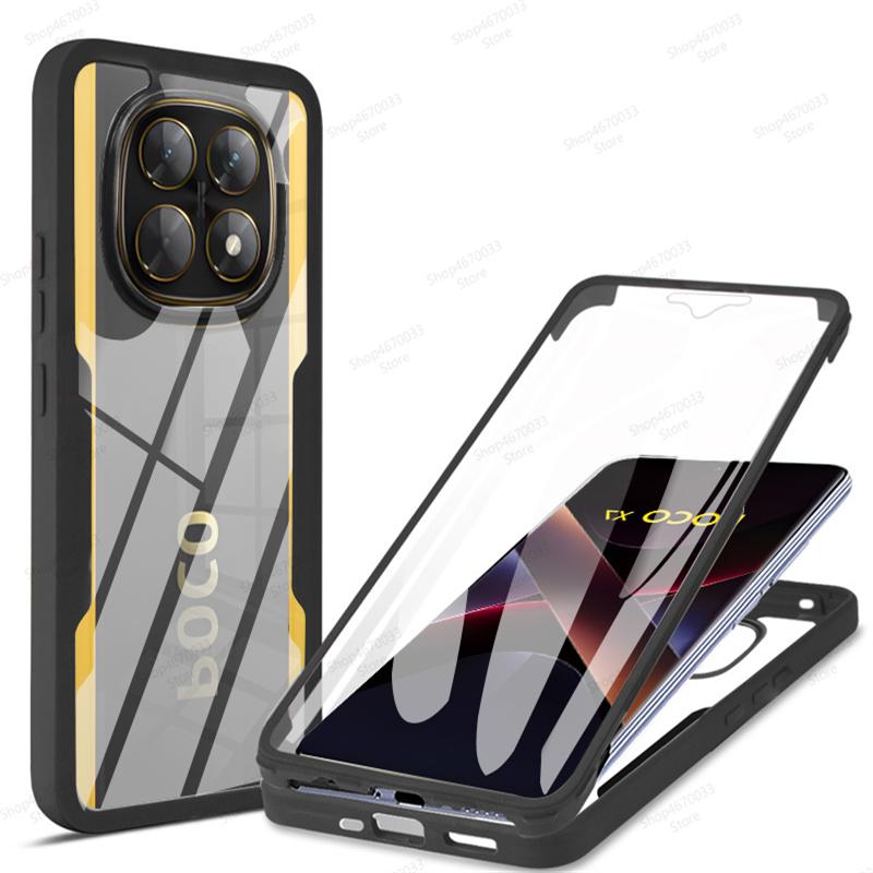 Противоударный чехол для телефона с полной защитой на 360° для POCO F7 Ultra X7 M6 X6 F6 Pro C65 силиконовый чехол для POCO X5 X4 X3 F5 Pro