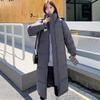 Женский осенне-зимний длинный пуховик, зимняя одежда для пар, утолщенная куртка большого размера