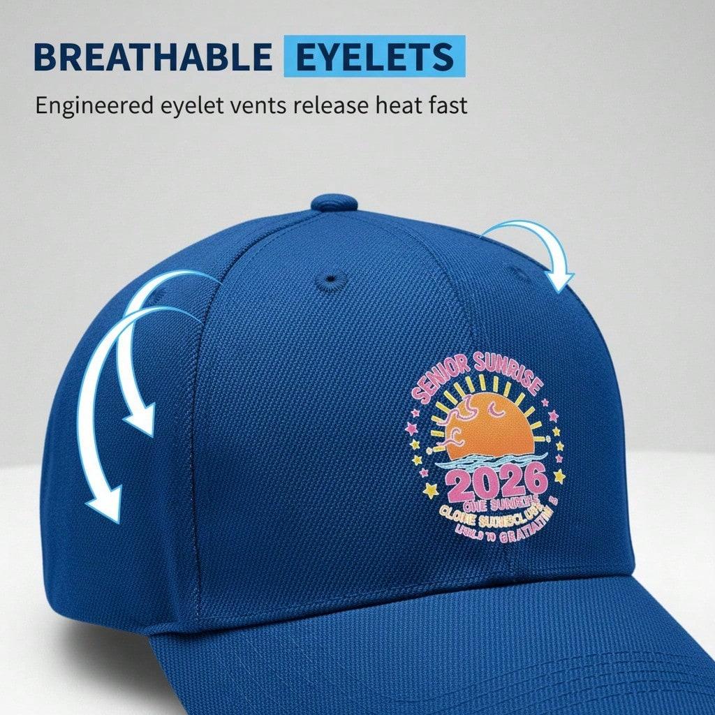 [Graduation Baseball Cap] Senior Sunrise 2026 Print Adjustable Sun Protection Baseball Hat - Lightweight Breathable Polyester Unisex Outdoor Sports