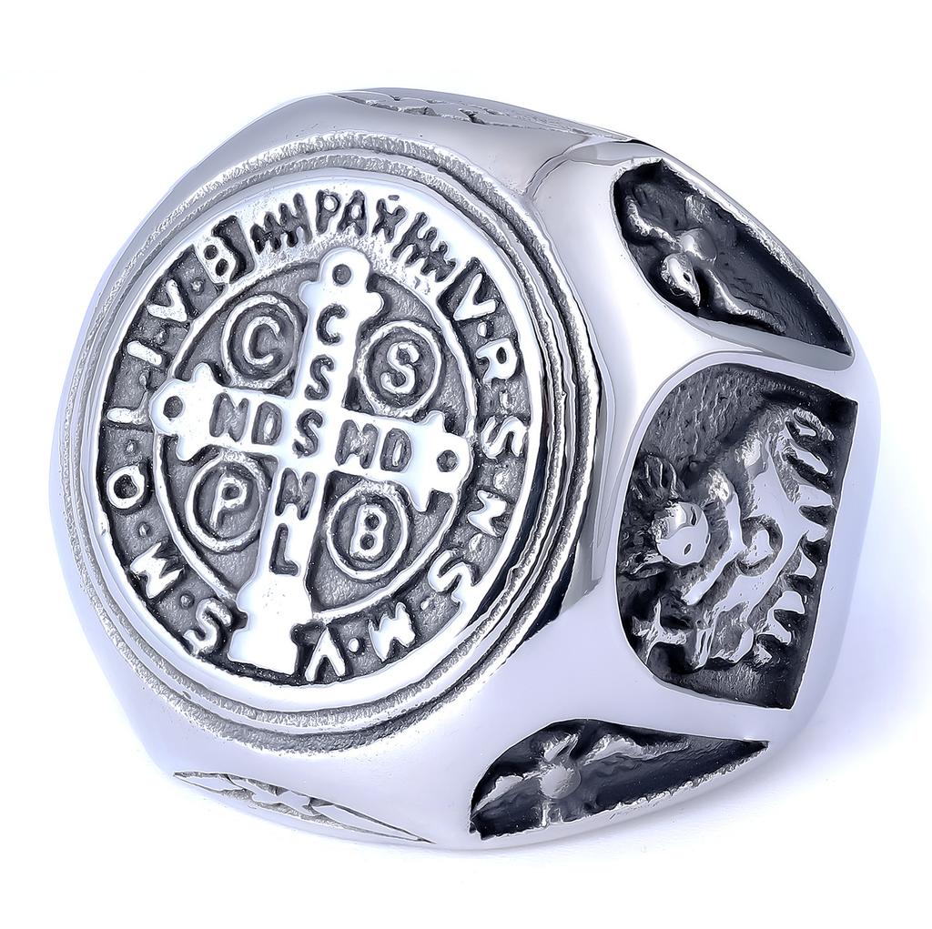 Personalized Retro Fashionable Cpsb Orthodox Logo Stainless Steel Non-Fading Ring Ring