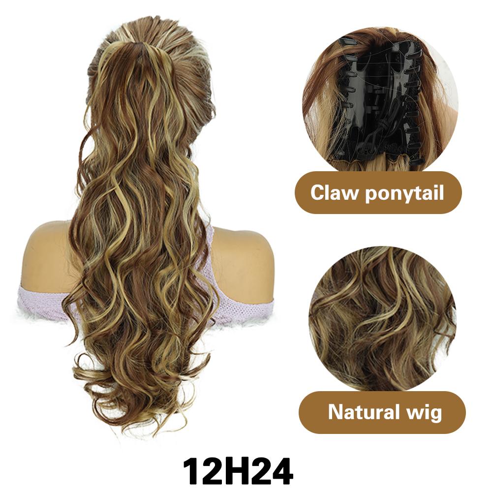 XINRAN Конский хвост синтетический длинный волнистый конский хвост парик наращивание шнурок конский хвост высокотемпературное волокно для женщин косплей вечеринка одежда