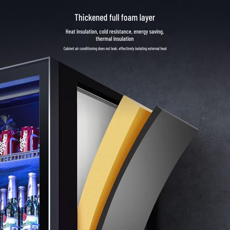 DEPAILONG Double Door Air-Cooled Beverage Display Refrigerator
