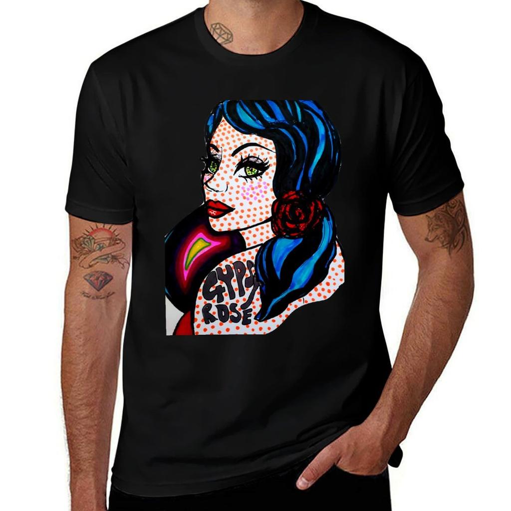 Gypsy Rose Pop Art Girl (Colour) Tshirt Holiday All Match Tshirt