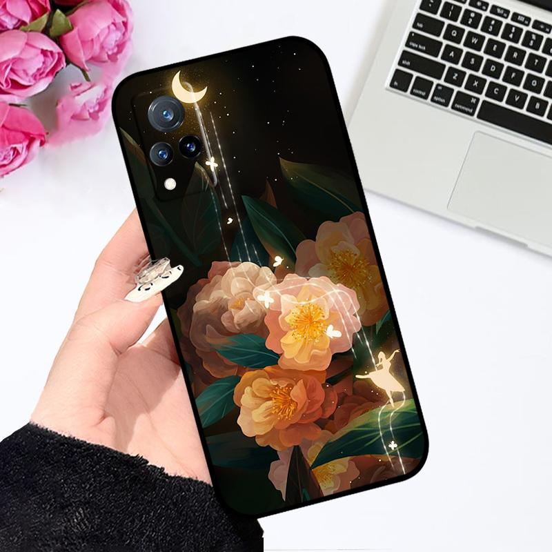 Чехол для Vivo V21 4G 5G V21s V2066 V2050 Мультяшное Животное Мягкий Силиконовый TPU Чехол для Телефона Для V21e V2061 V2055 Ударопрочный Бампер