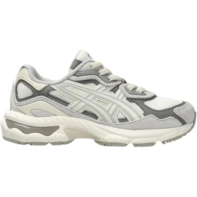 Asics GEL NYC Классические и универсальные низкие детские беговые кроссовки Серые Дети Возраст 3-7 Лет 1204A176-100