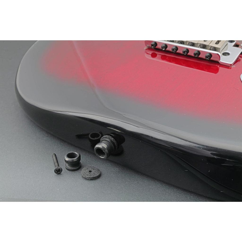 Musiclily Pro 12 мм штифт для ремня стальной штифт для электрогитары черного цвета/акустической гитары/классической гитары/укулеле, (Набор 2)