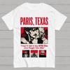 Classic 90's Horror Movie Paris Texas Graphic Print T-shirt Vintage Washed Cotton Men Women Summer Streetwear Oversized New Tees