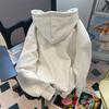 Корейская версия с принтом худи мужская осенне-зимняя новая повседневная спортивная бархатная утолщенная женская свободная и универсальная