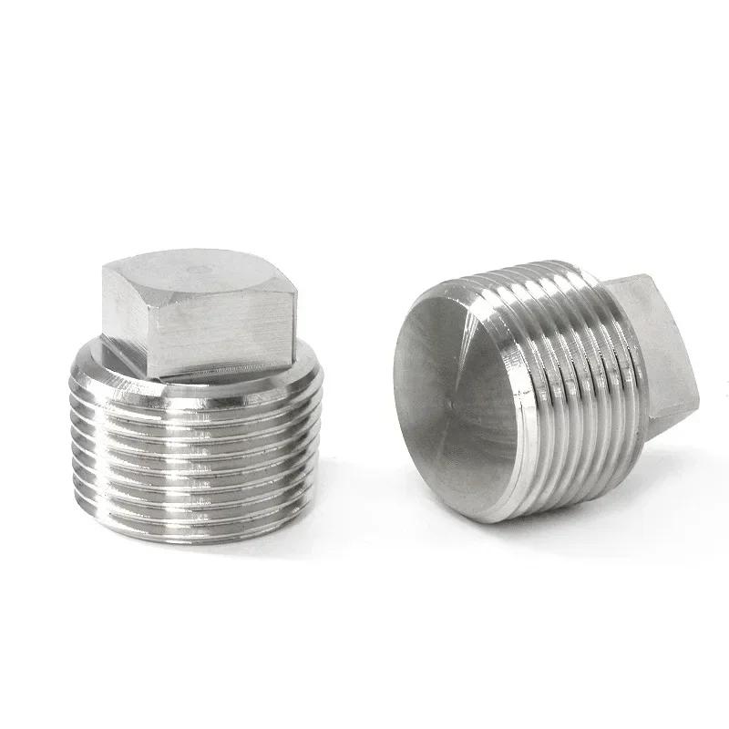 Высокое давление 1/8" - 1.5" BSP NPT Наружный шестигранный квадратный заглушка-колпачок с потайной головкой, фитинг для трубопровода из нержавеющей стали 304