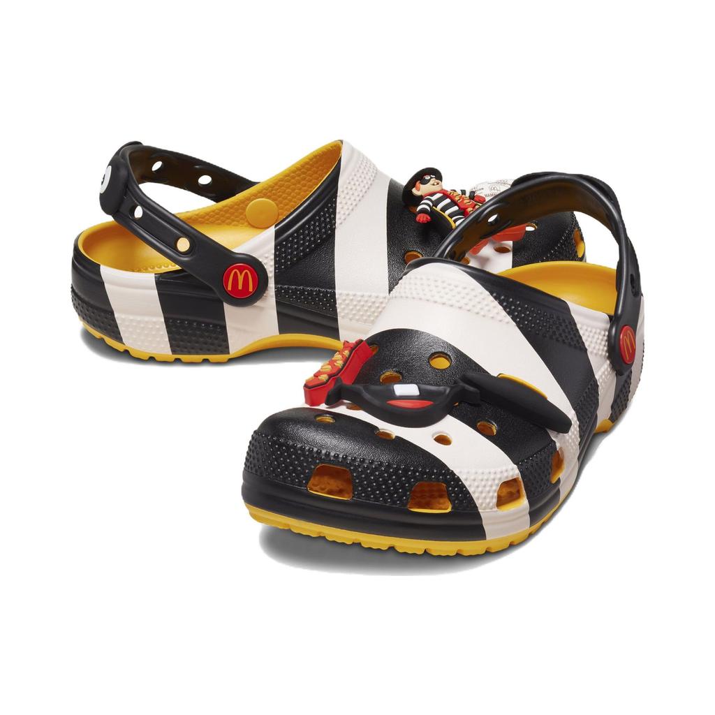 McDonalds x Crocs Classic Clog Гамбурглар Унисекс Кроссовки Черный Белый Желтый 209393-066