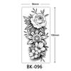 Women Sexy Temporary Tattoo Stickers Black Roses Pattern Full Flower Design Used for Arm Body Art Big Large Fake Tattoo Stickers