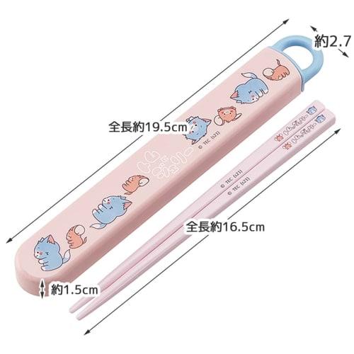 Skater Chopsticks and Chopstick Case Set, Tom & Jerry Manga, 16.5cm, for Children, Antibacterial, Made In Japan, ABS2AMAG-A