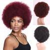 Fashion Short Brown Hair Full Wigs Afro Curly Synthetic Fiber Wig for Women