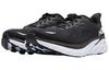 Мужские кроссовки Hoka One One Clifton 8 Черный Белый (Широкий) Черно-белый