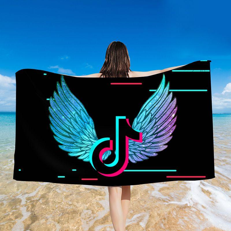 Яркое полотенце с принтом Tiktok, идеально подходит для плавания, купальных костюмов и использования в душе