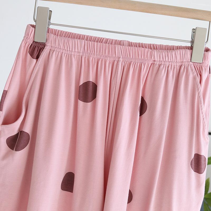 Новые летние женские пижамы, шорты с короткими рукавами, комплект из двух предметов, трикотаж из 100% хлопка, тонкий комплект женской домашней одежды в горошек