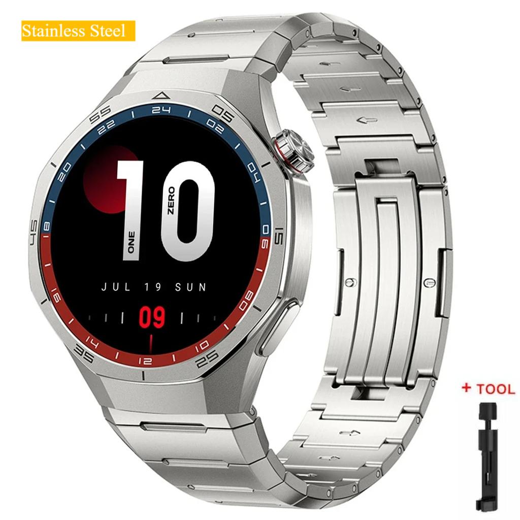 No Gaps Luxury Titanium Alloy Strap for Huawei Watch GT5 GT4 GT3 GT2 Pro Stainless Steel Metal Band for Huawei Watch 4 Pro Huami Amazfit Style Strap