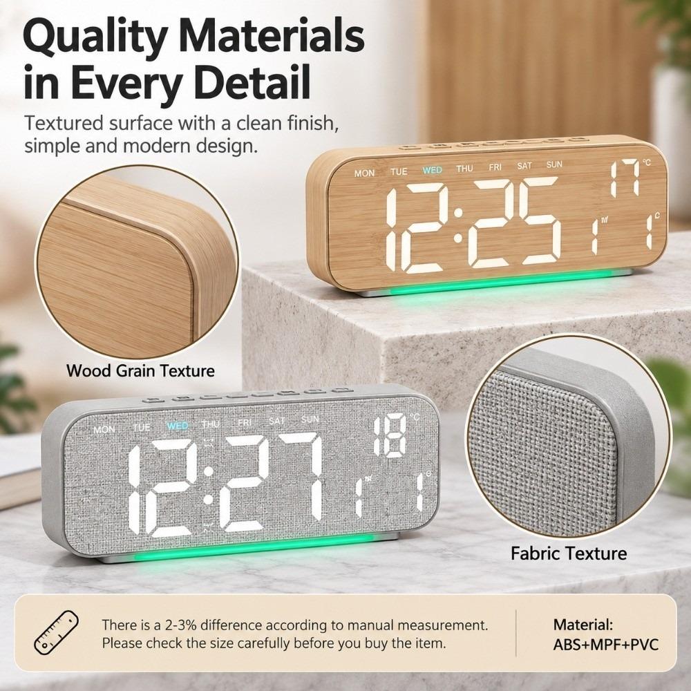 Hanging Standing Design Alarm Clock Temperature Display Dual Alarm Clock Home Decor