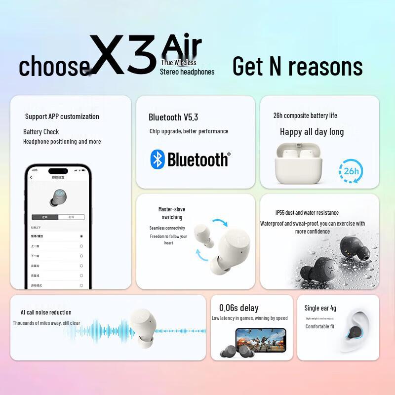 Edifier Semai X3 Air Полностью беспроводные Bluetooth-наушники