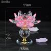Crystal Lotus Flower Candle Holder – Feng Shui Glass Tealight Stand for Home Decor