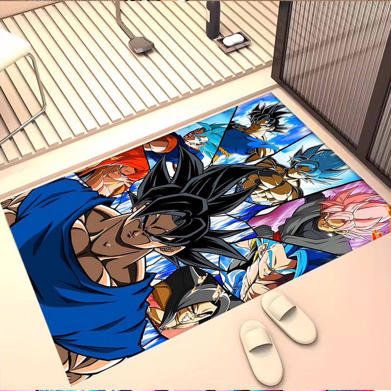 DRAGON BALL Print Rug, Washable Floor Carpet, For Entryway Dorm Laundry Room Office Study, Home Decor Birthday Christmas Gift