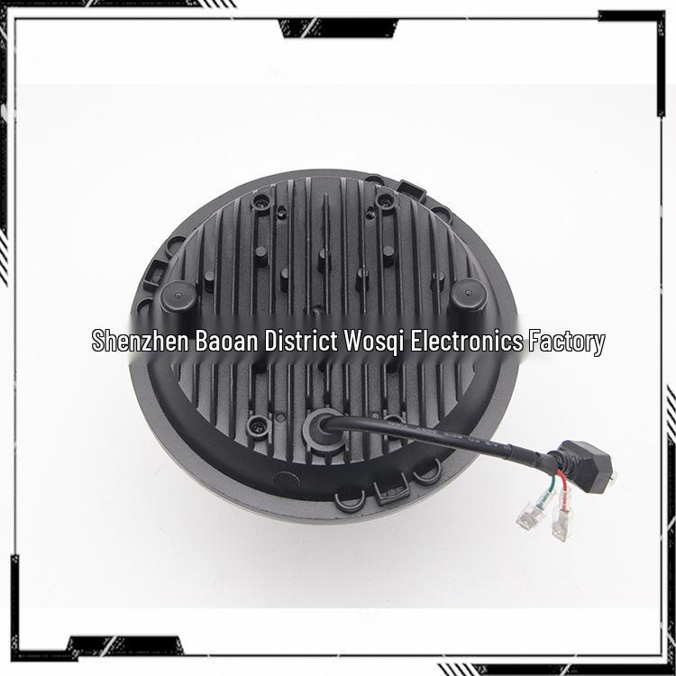 7" LED Headlight 40W for Jeep/Harley, Full Circle with Angel Daytime Running Light, High/Low Beam