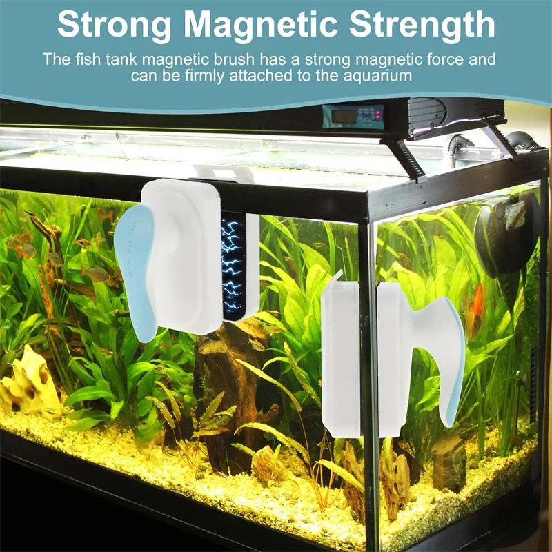Aquarium Glass Fish Tank Algae Scraper Cleaner Strong Magnetic Floating Clean Brush Fish Tank Scrapers Window Cleaner Tools