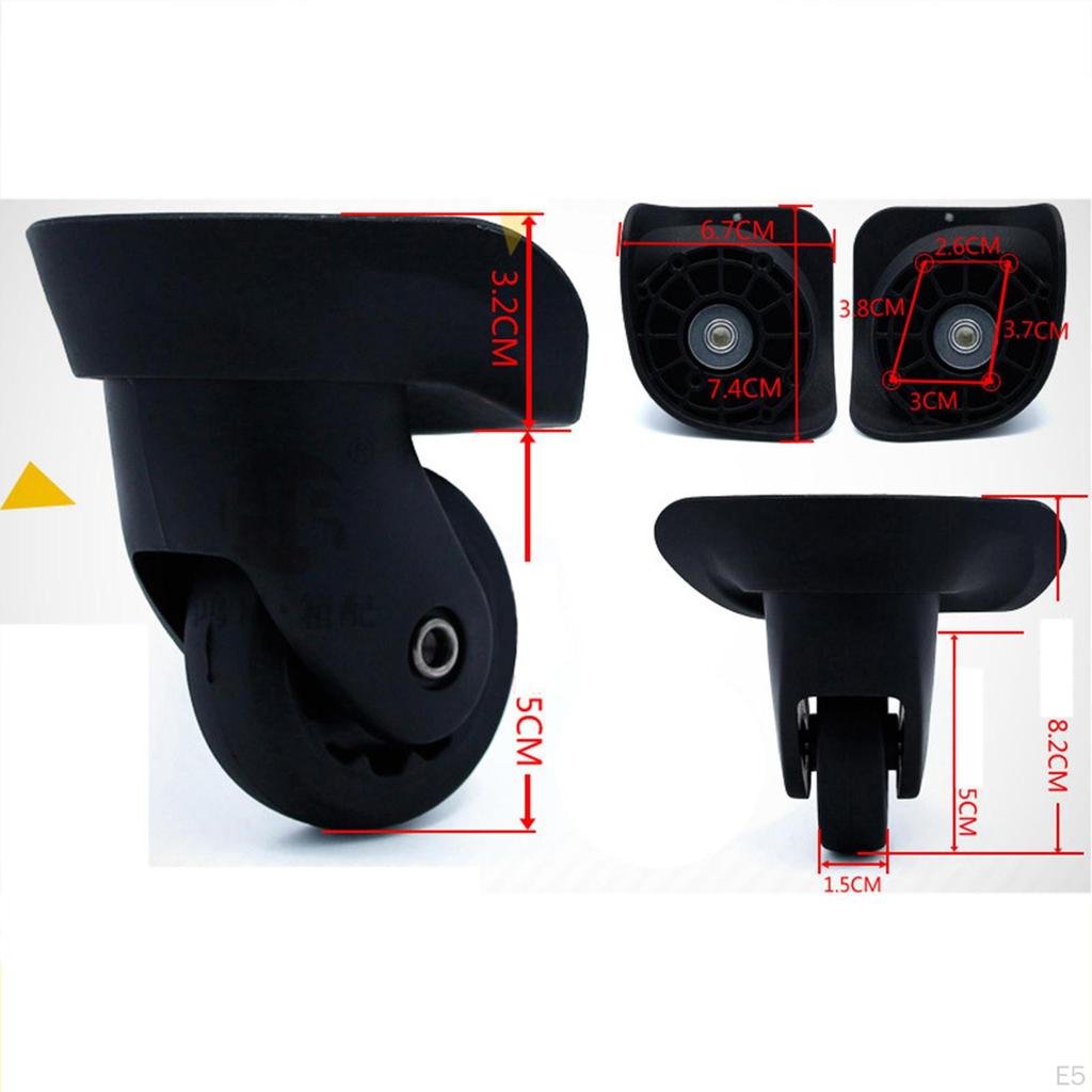 A35 Luggage Wheel Replacement Universal Durable Wear Resistant Suitcase Wheels Swivel Casters for