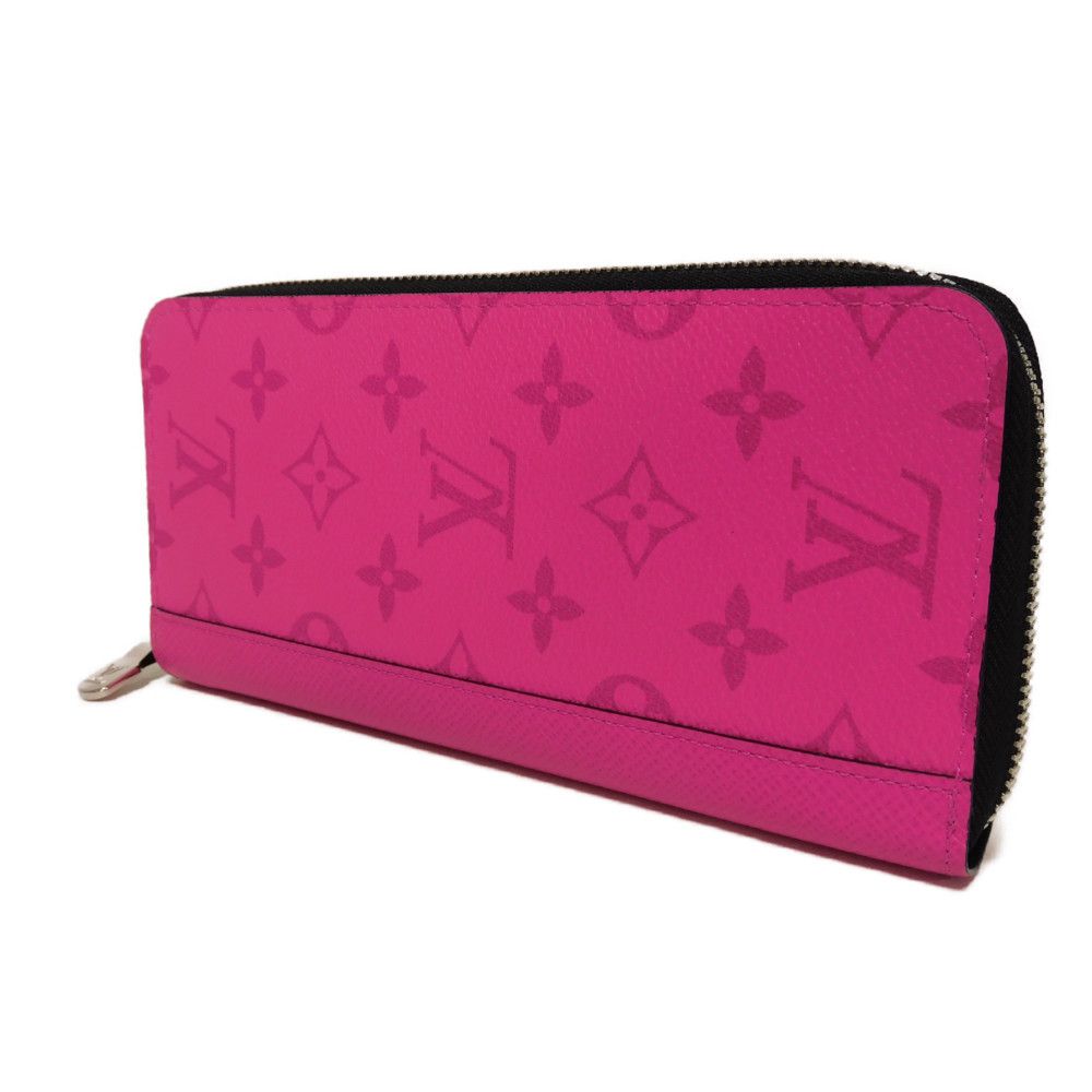 Used 12564 Zippy Wallet Vertical M30780 7940 Neon Pink New Zip Around Taiga Rama Monogram Rose Men's from Japan