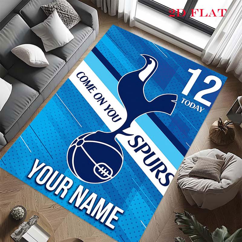 Ковер Tottenham Hotspur для гостиной, спальни, дома, украшение дивана, нескользящий коврик для игр детей
