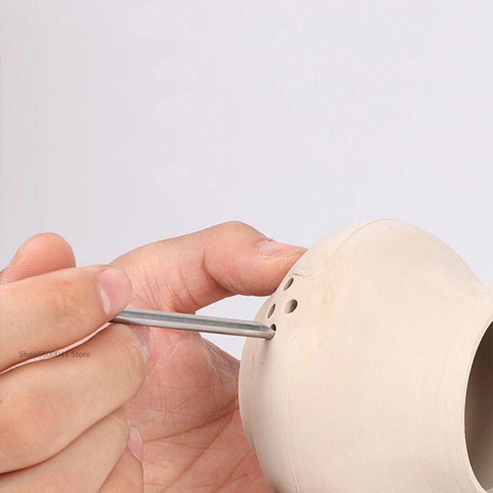 6pcs/set Handcraft Circle Hole Clay Tool Pottery Cutting Hole Puncher Sculpture Modeling Ceramic