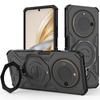 For Honor X60 5G/X9c Smart 5G Magnetic Case Rotating Metal Kickstand Shockproof PC+TPU Phone Back Cover