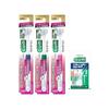 GUM Haguki Labo Dental Toothbrush #488, Gum-Friendly Bristles, Periodontal Pro Care, 4-Row, Ultra-Compact Head, Regular, Gum Care Bristles (Ultra-Fine