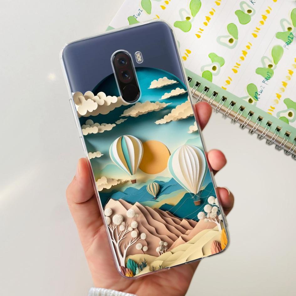 6,81" Чехол для Xiaomi Mi Pocophone F1 Силиконовая задняя крышка Модный ТПУ чехол для телефона Для Xiaomi Poco F1 Чехлы PocofoneF1 Мягкий бампер