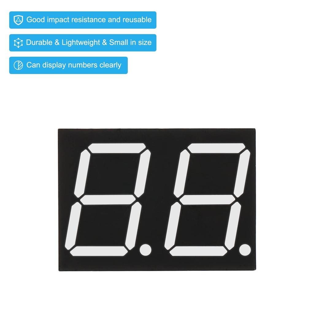 PATIKIL 5 шт. Светодиодный цифровой дисплей с общим катодом для электронного драйвера, модуль светодиодного дисплея, 7-сегментный, 10-контактный, 2-разрядный, 3,3 В, лампы, платы,