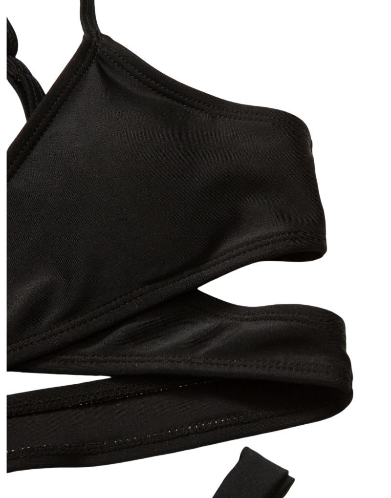 Новый женский сексуальный купальник бикини сплошного цвета 2024 года