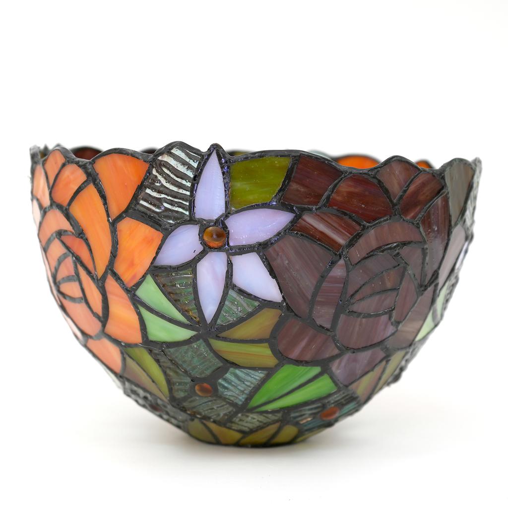 1 шт. Сменный ретро абажур для настенной лампы, Современная лампа для украшения спальни, столовой, комнаты, Абажур из витражного стекла с розой