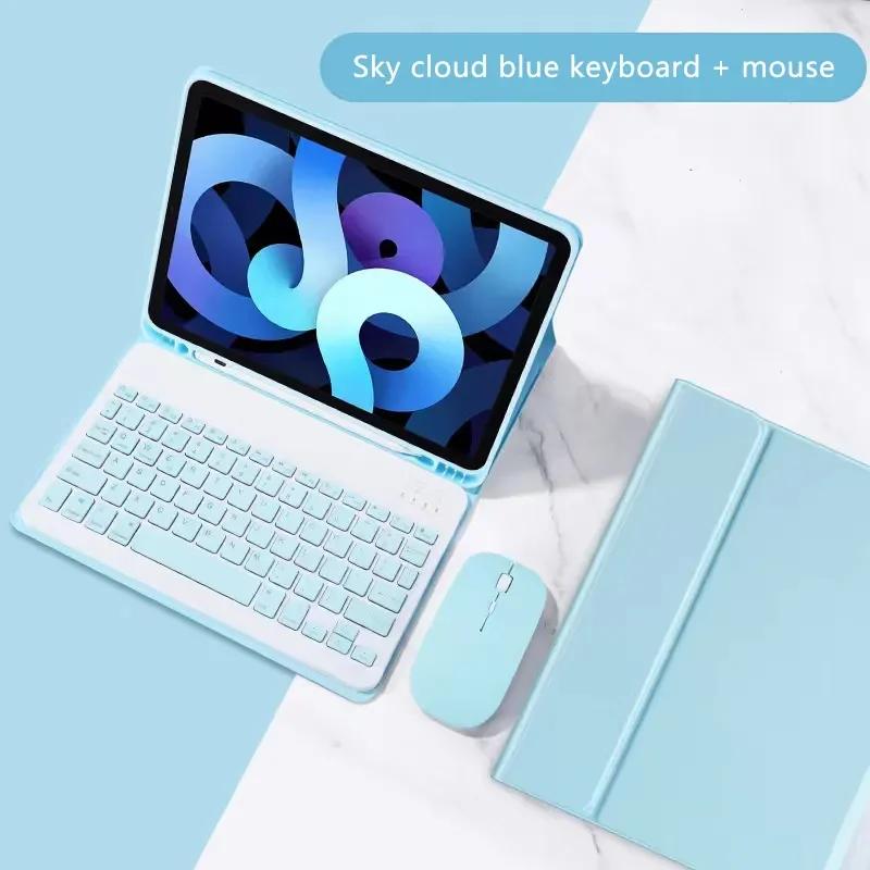 Colorful Candy Bluetooth Keyboard Magnetic Leather Stand Case Covers for IPad 7 8 9 10th Pro 11 Air 4 5th Mini 5 6 10.2 Inch